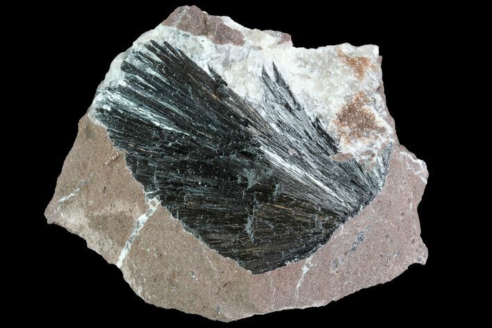 Metallic, Needle-Like Pyrolusite Cystals - Morocco #88947